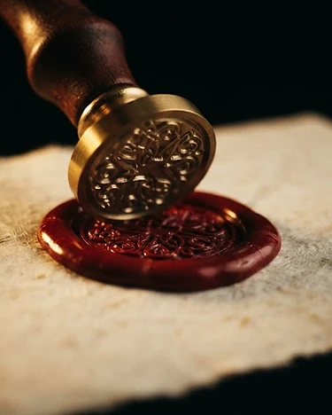Notarial Services — macro photography conveying authority and professionalism