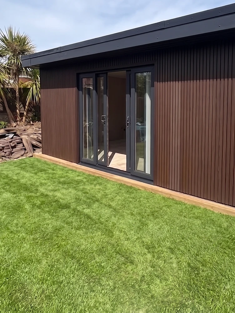 A finished Cwtch & Canopy garden room in North Cornelly