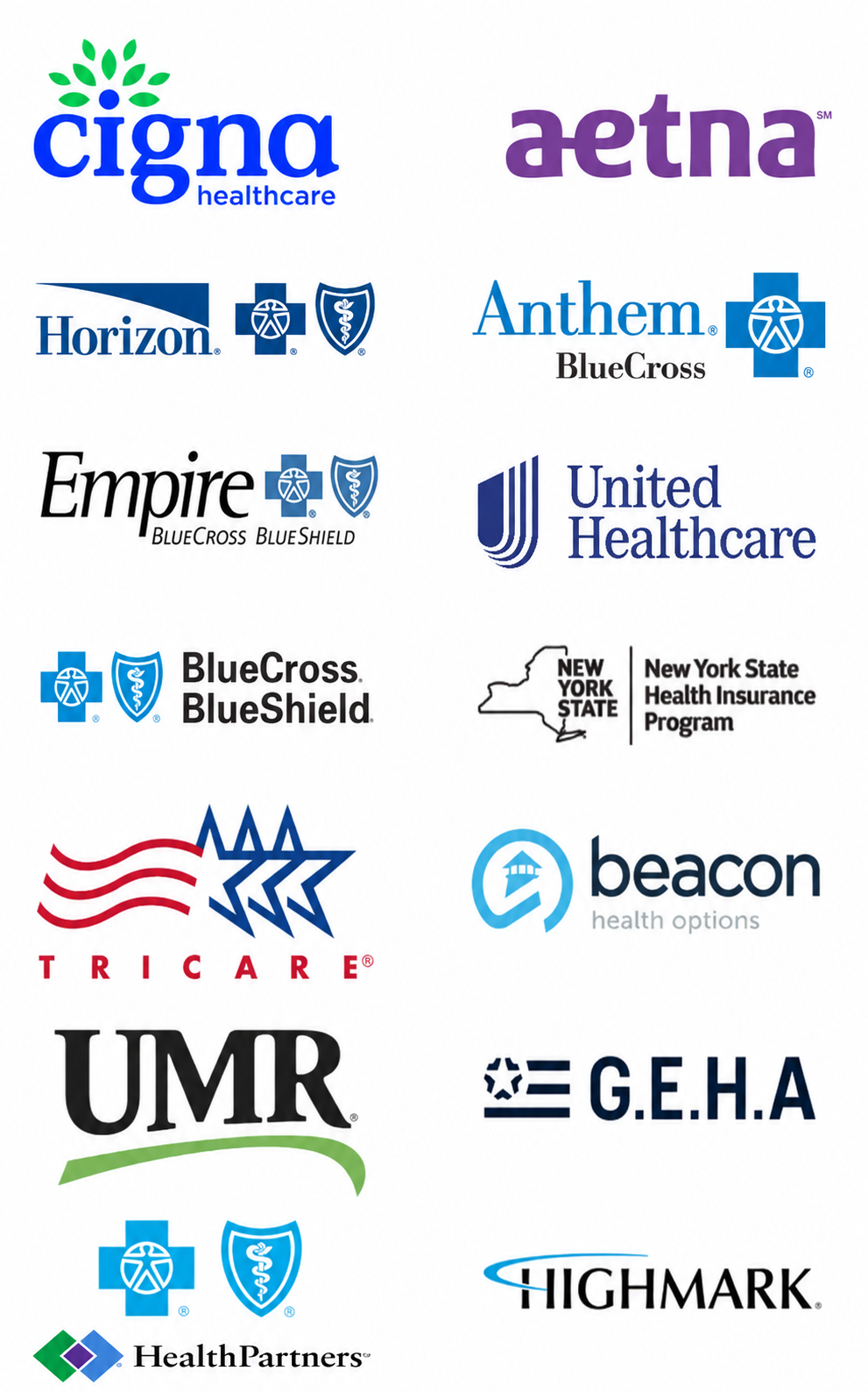 Accepted insurance providers