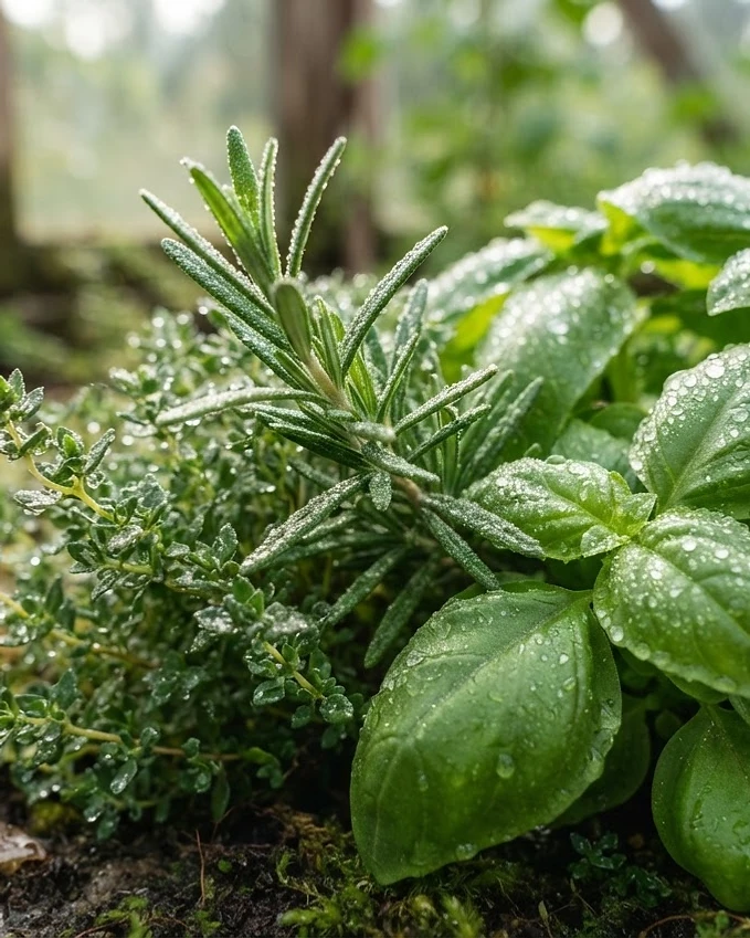 Fresh garden herbs