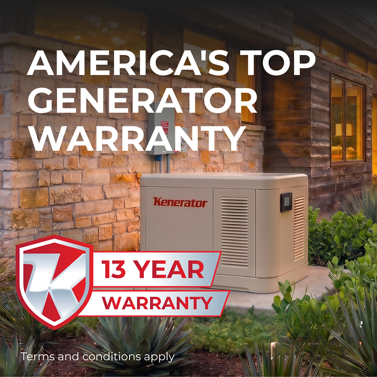 Kenerator 13-year warranty home standby generator