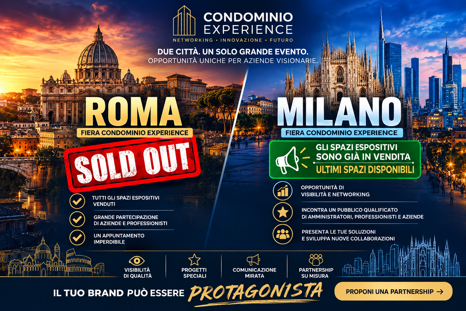 Condominio Experience - Roma e Milano: due città, un solo grande evento
