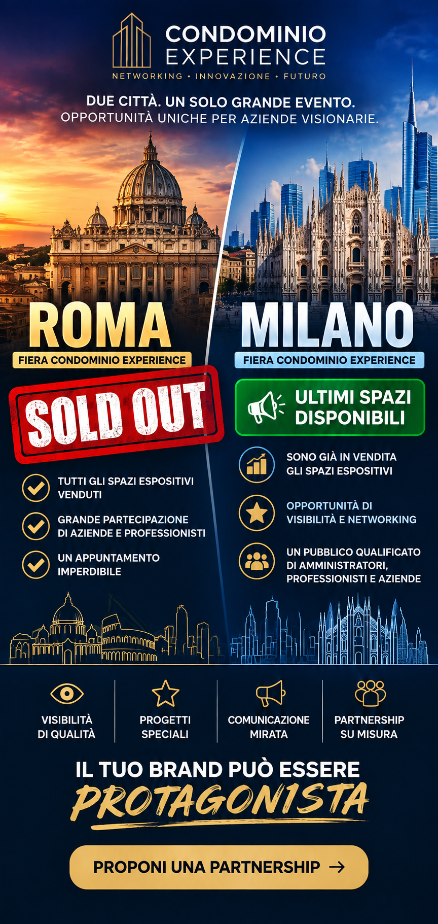 Condominio Experience - Roma e Milano: due città, un solo grande evento