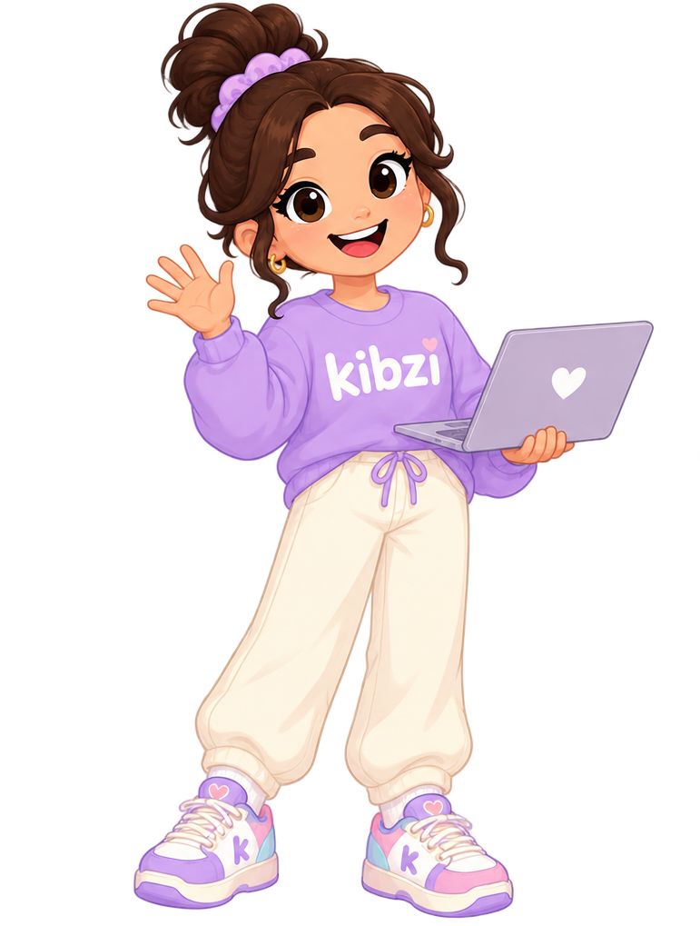 Kibzi digital mascot waving hello