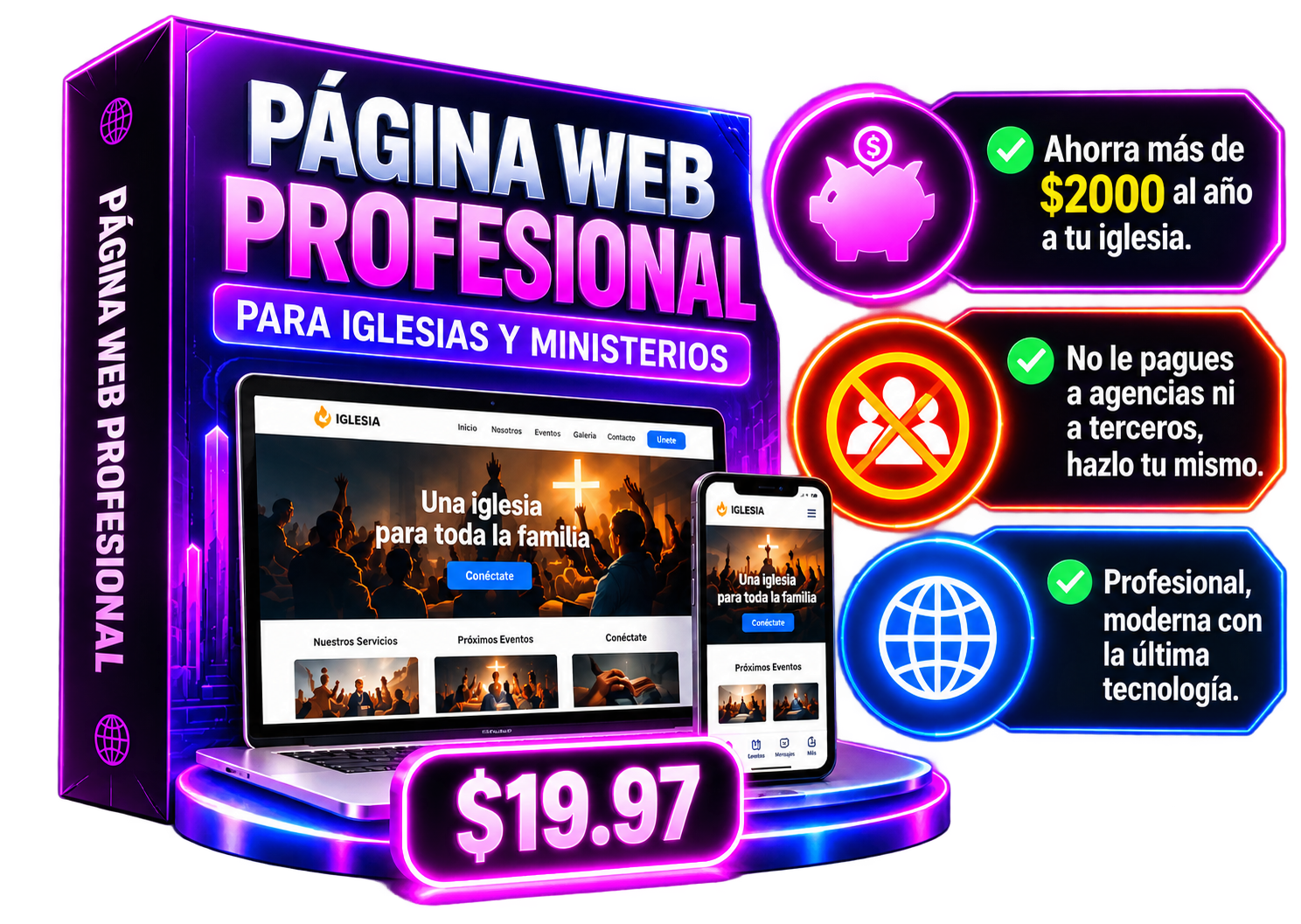 Página web para iglesias - ejemplo de diseño