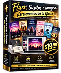 Flyer, tarjetas o imagen para eventos de tu iglesia