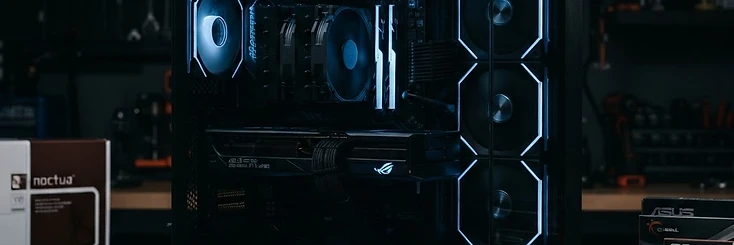 PC armada con componentes