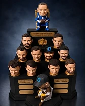Custom fantasy trophy with every member's head on it