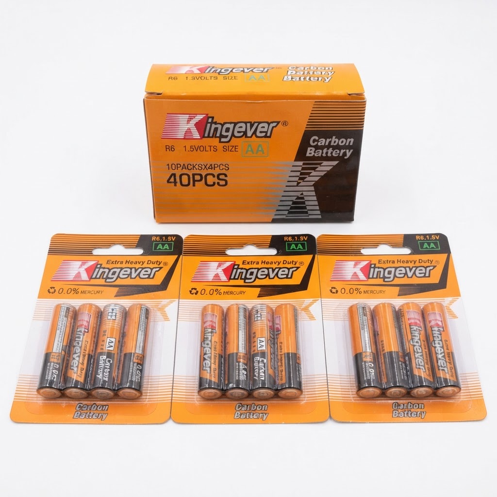 Kingever AA Carbon Batteries - 40pcs Box