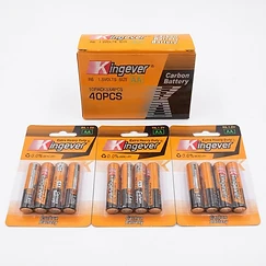 Kingever AA Carbon Batteries - 40pcs Box