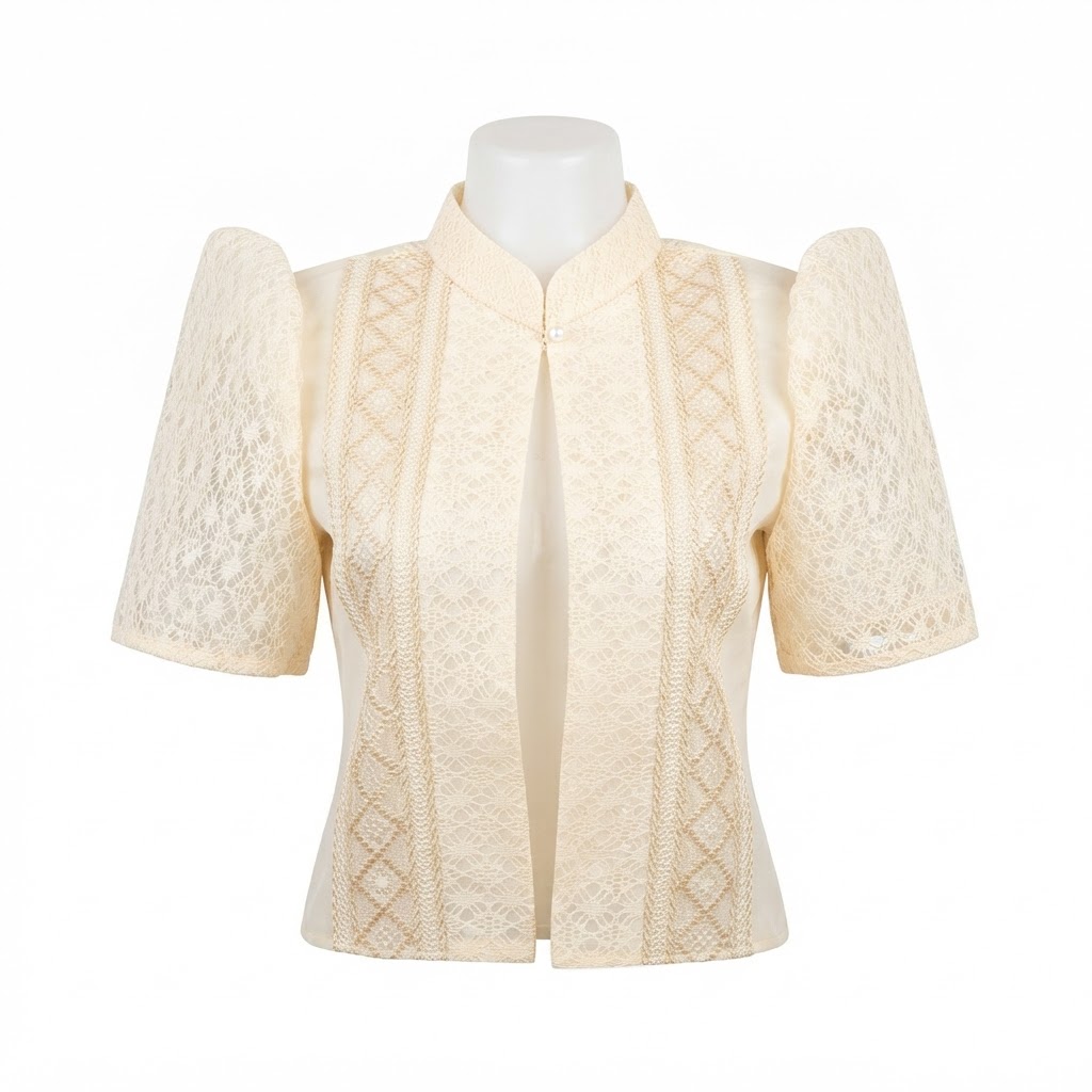 Wholesale Filipino Traditional Barong-Style Blouse with Embroidery