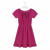 Girls' Crinkle Fabric 2-Piece Dress Set Wholesale