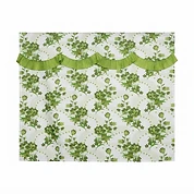 Elegant Floral Curtain Set with Ruffled Valance