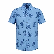 Wholesale Men's Printed Floral Button-Down Casual Shirts