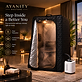Ayanity Restore sauna open with steam and chair in a candlelit room