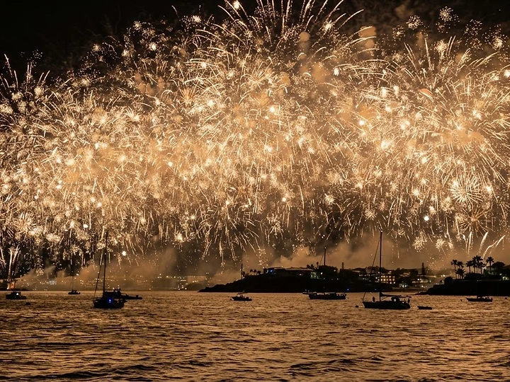Corporate fireworks display