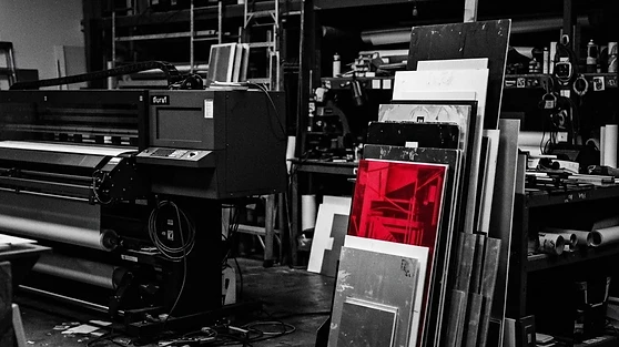Large-format print and signage production workshop