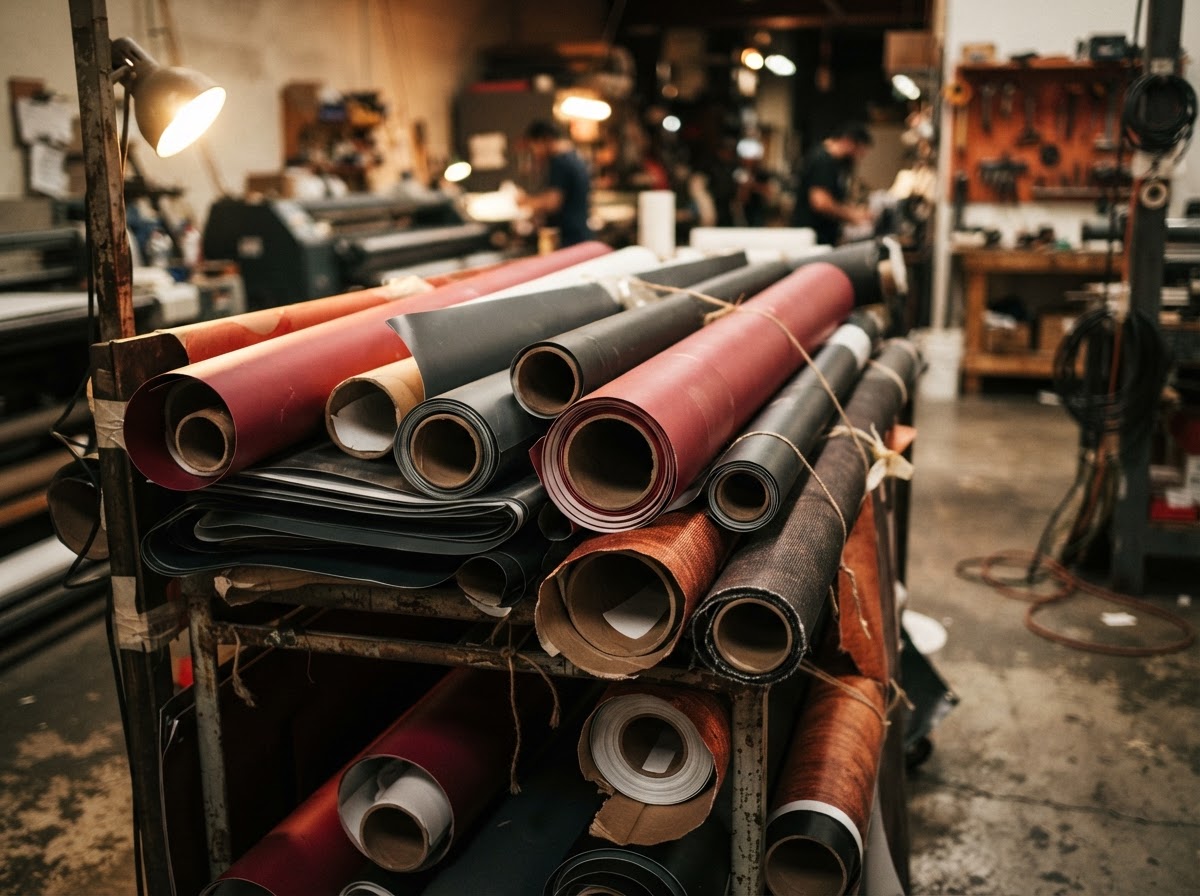 Large-format banners and vinyl in the NSC workshop