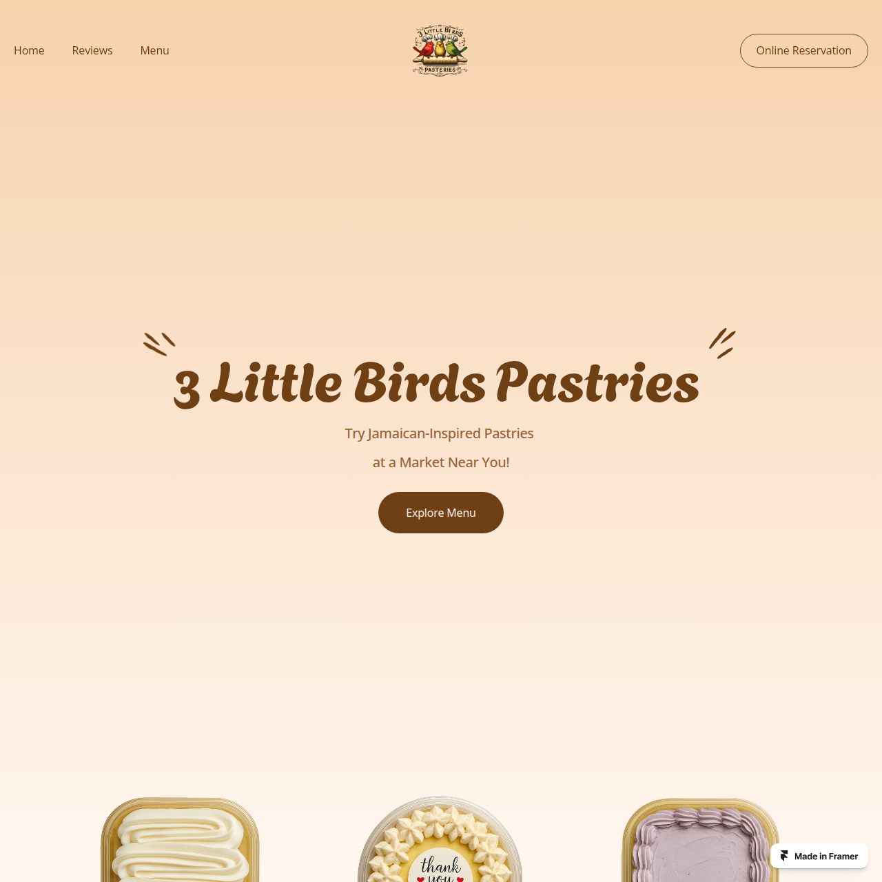 3 Little Birds Pastries — work by NSC Negril