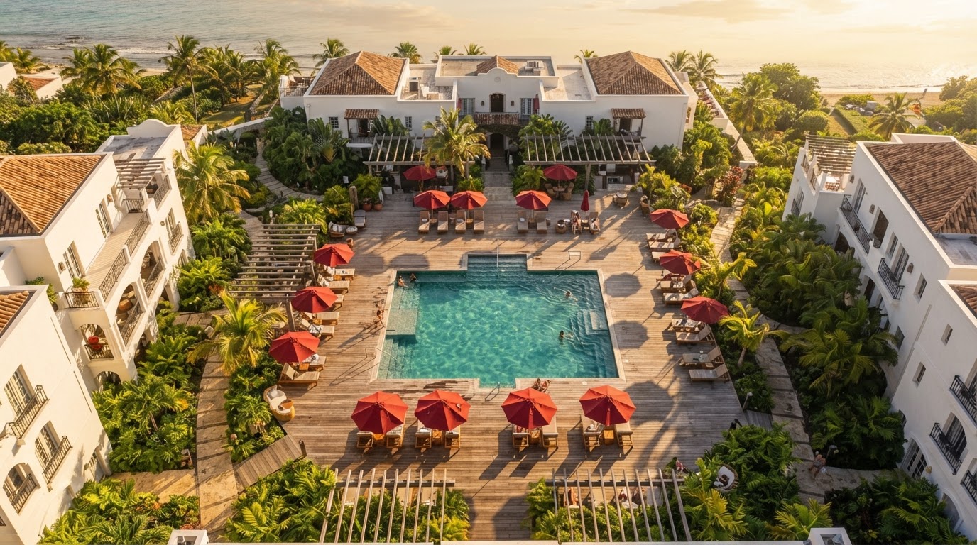 Sample Hotel & villa website layout built by NSC