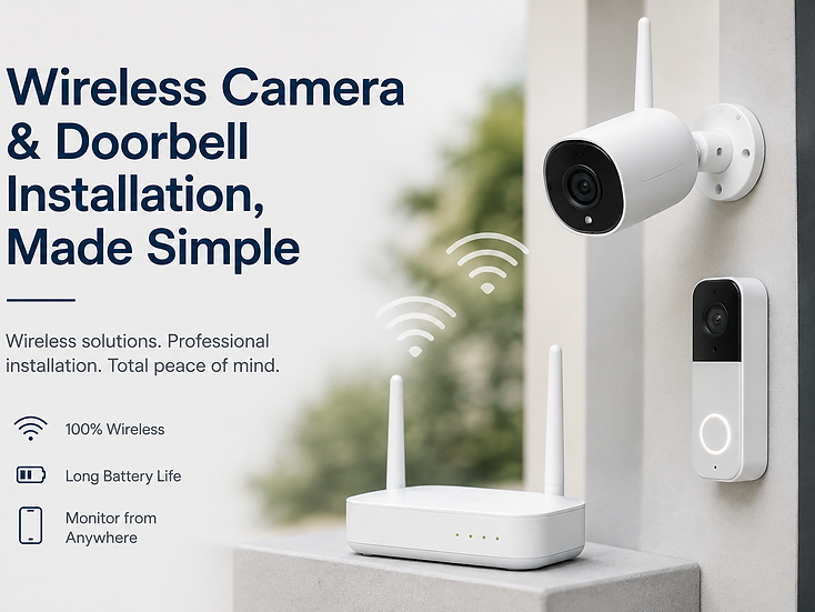 Wireless camera and doorbell installation made simple — professional product setup