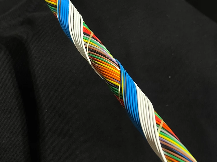 Concentric twisted wiring harness detail