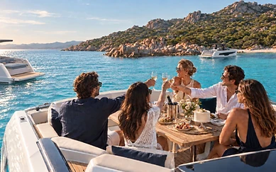 Private event and celebration aboard a luxury yacht
