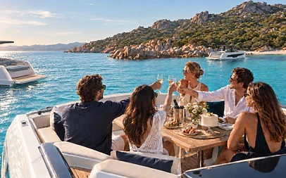 Private event and celebration aboard a luxury yacht