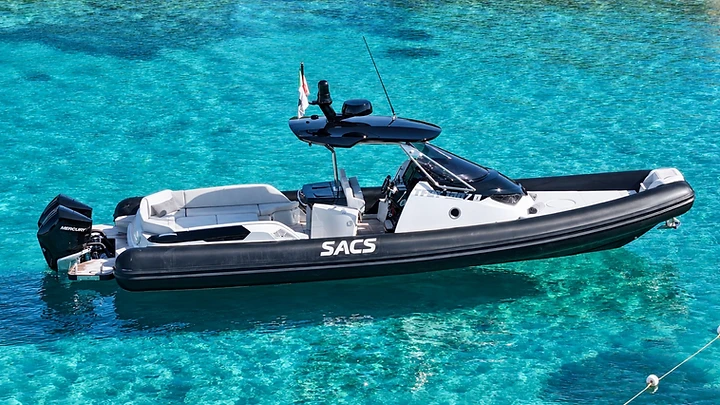 Sacs Strider 11 maxi RIB available for charter in Sardinia
