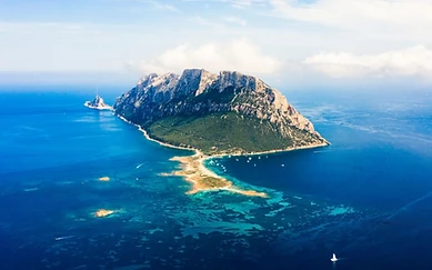 Private yacht near Tavolara and Molara Islands