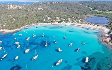 Luxury yacht during a Sardinia day charter