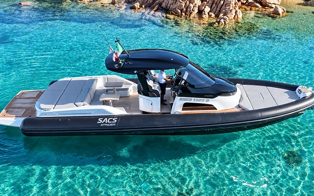 SACS Marine Strider 13 maxi RIB cruising in Sardinia