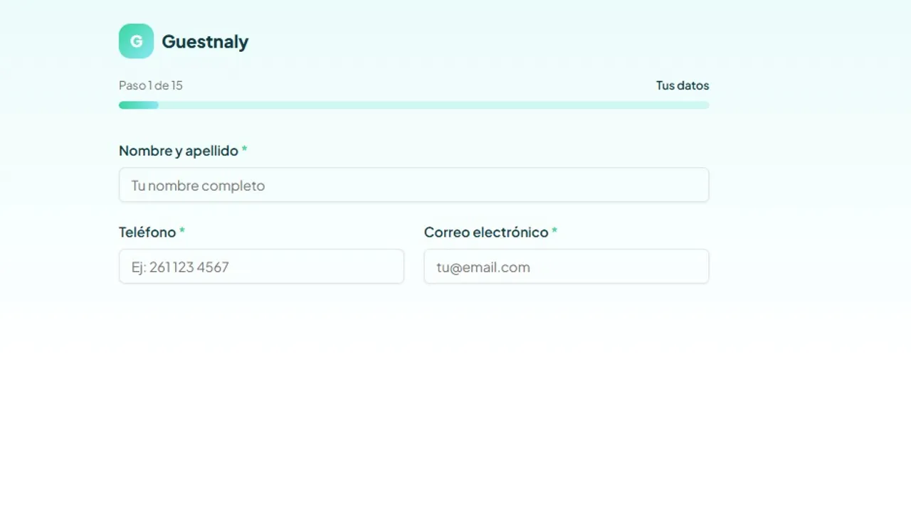 Encuesta guestnaly iniciación  template preview