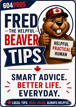 Fred The Beaver — helpful practical advice from The 604PROS