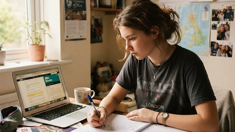 A GCSE student studying with GCSE Companion