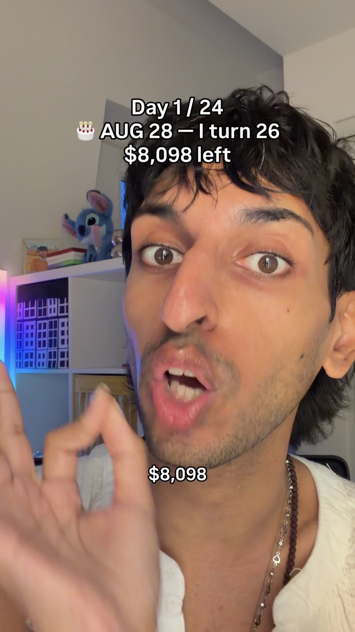 Day 1/24 — $8,098 left