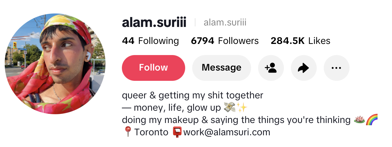 alam.suriii — TikTok profile