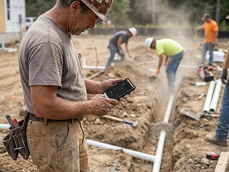 Crew member profile on a construction job site