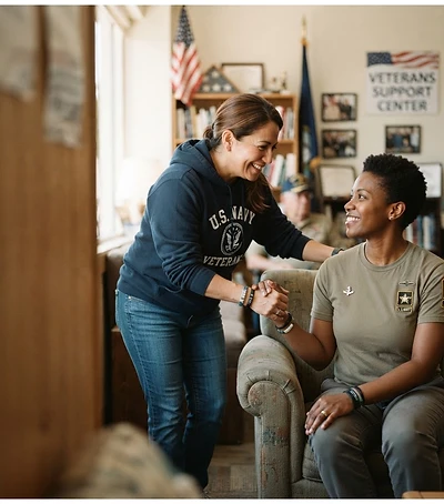 Women veterans reaching out to each other for support