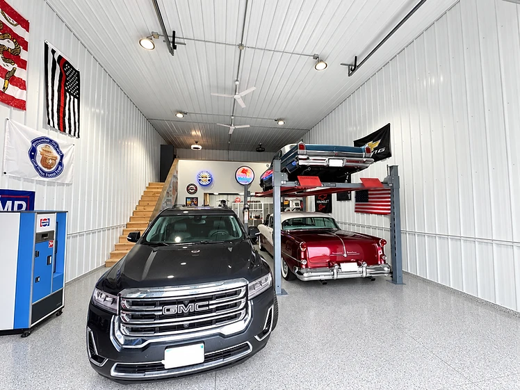 Open Flex Base unit interior with workspace and storage