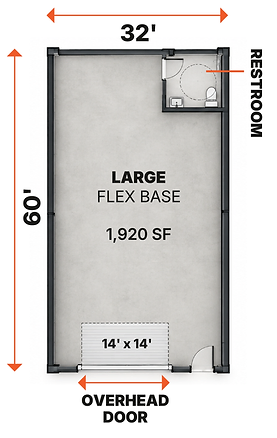 1,920 SF Flex Base Large floor plan