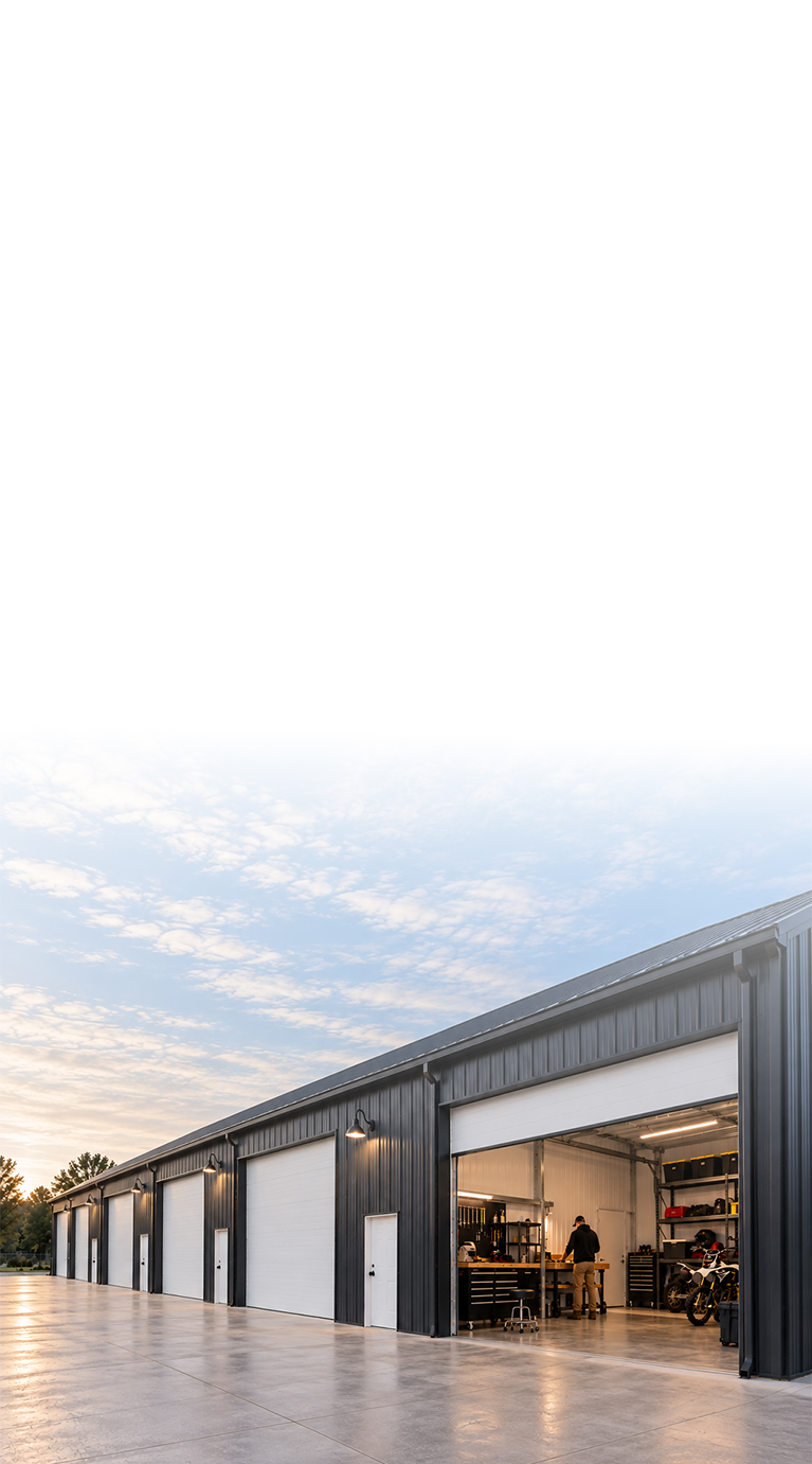 Flex Base commercial flex-space building exterior in Central Illinois