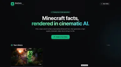minefact ai 3d animated video generator template preview
