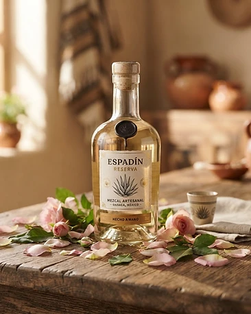 Mezcal Artesanal Infusionado con Pétalos de Rosa