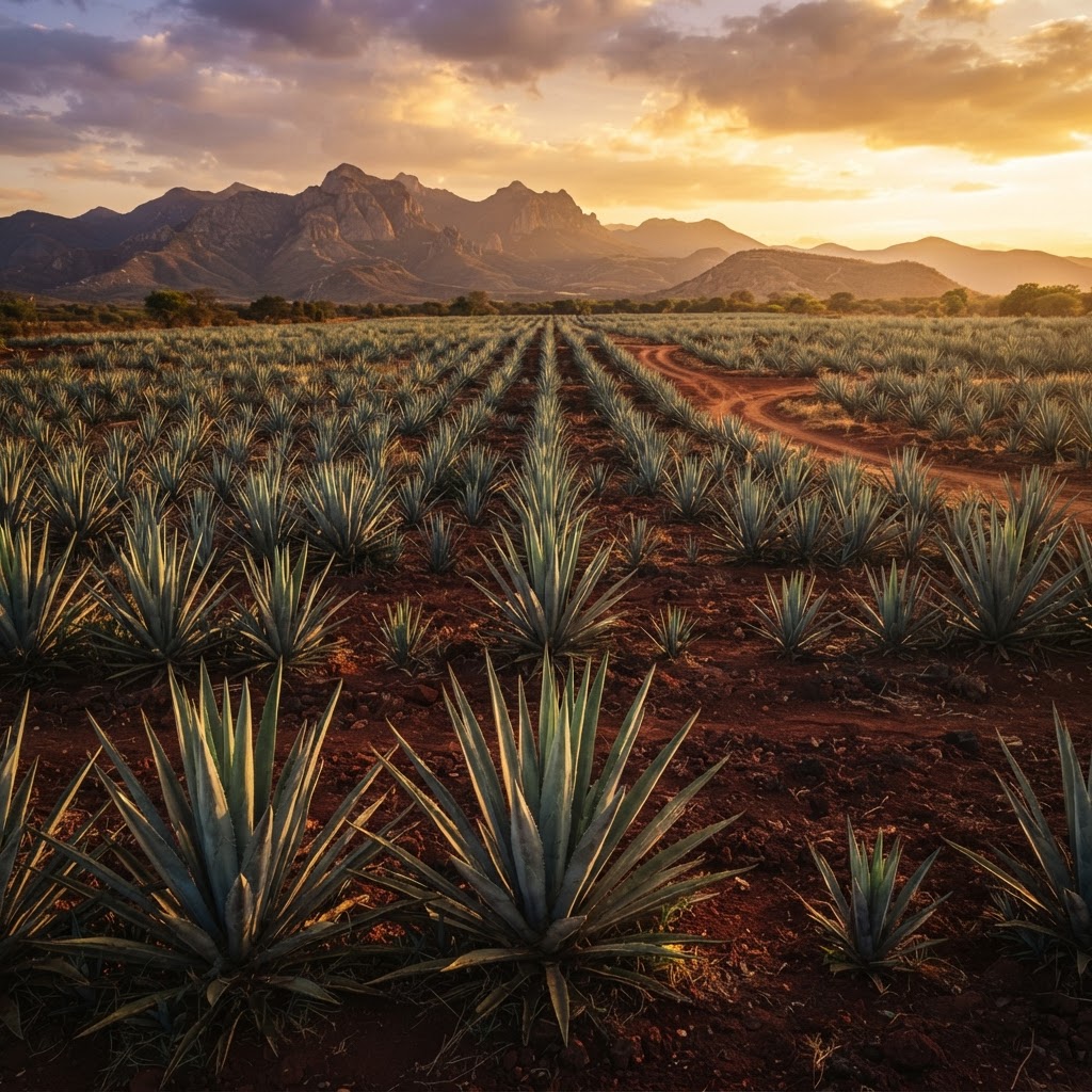 Campo de magueyes en México
