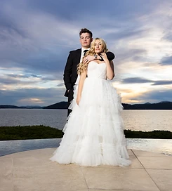 Vanzant Wedding — sunset embrace
