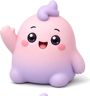 Squish, the Squishy Superstore mascot, waving