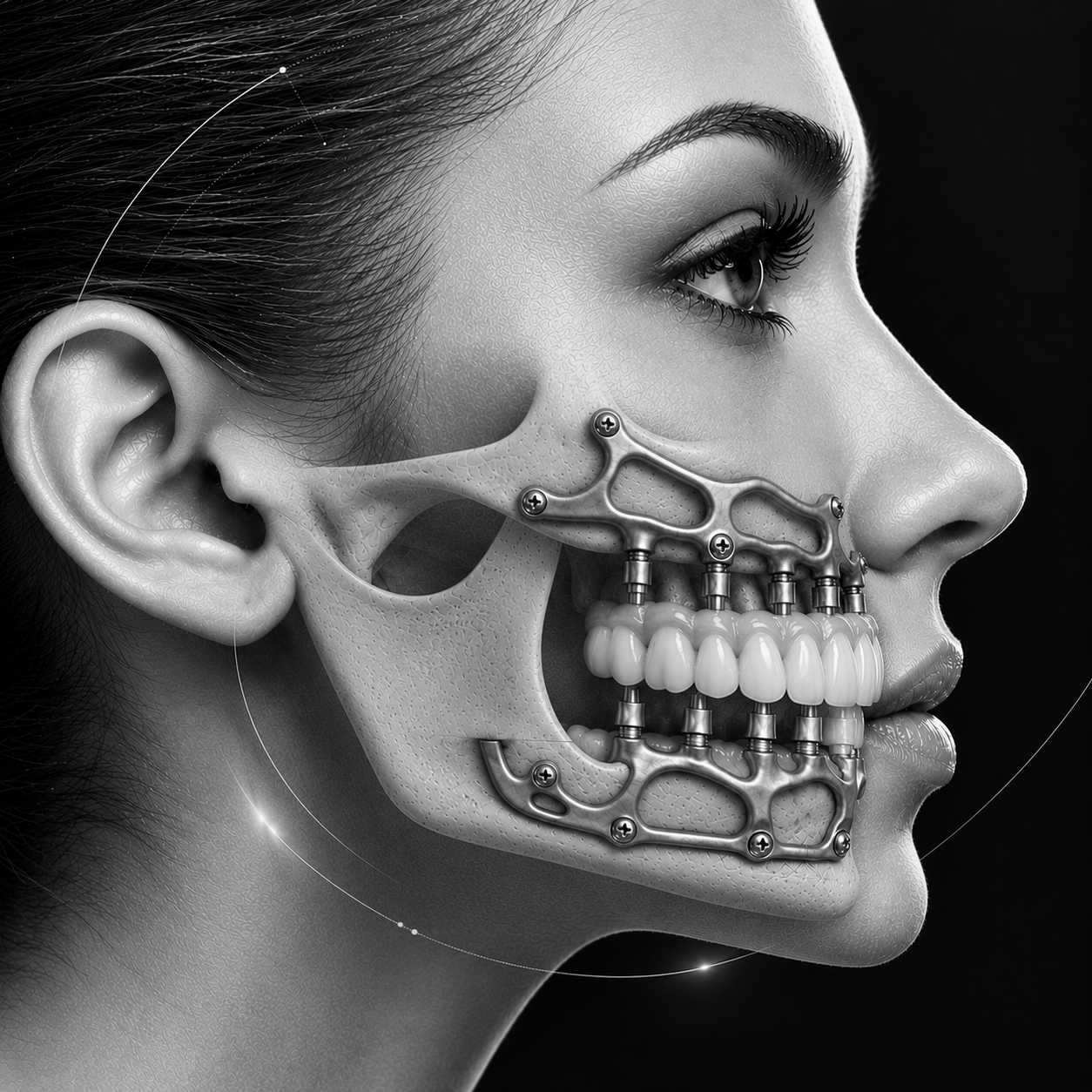 Custom subperiosteal implant anatomical fit