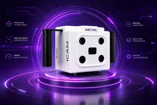 iMetric iCam4D photogrammetry scanner with four precision lenses and technical specifications