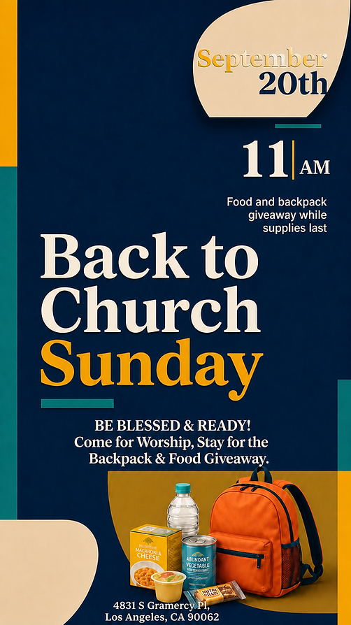 Back to Church Sunday